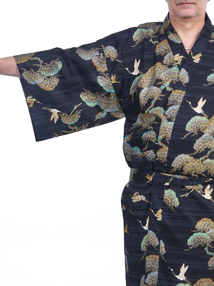 Men’s Happi Kimono – Crane & Pine One Size