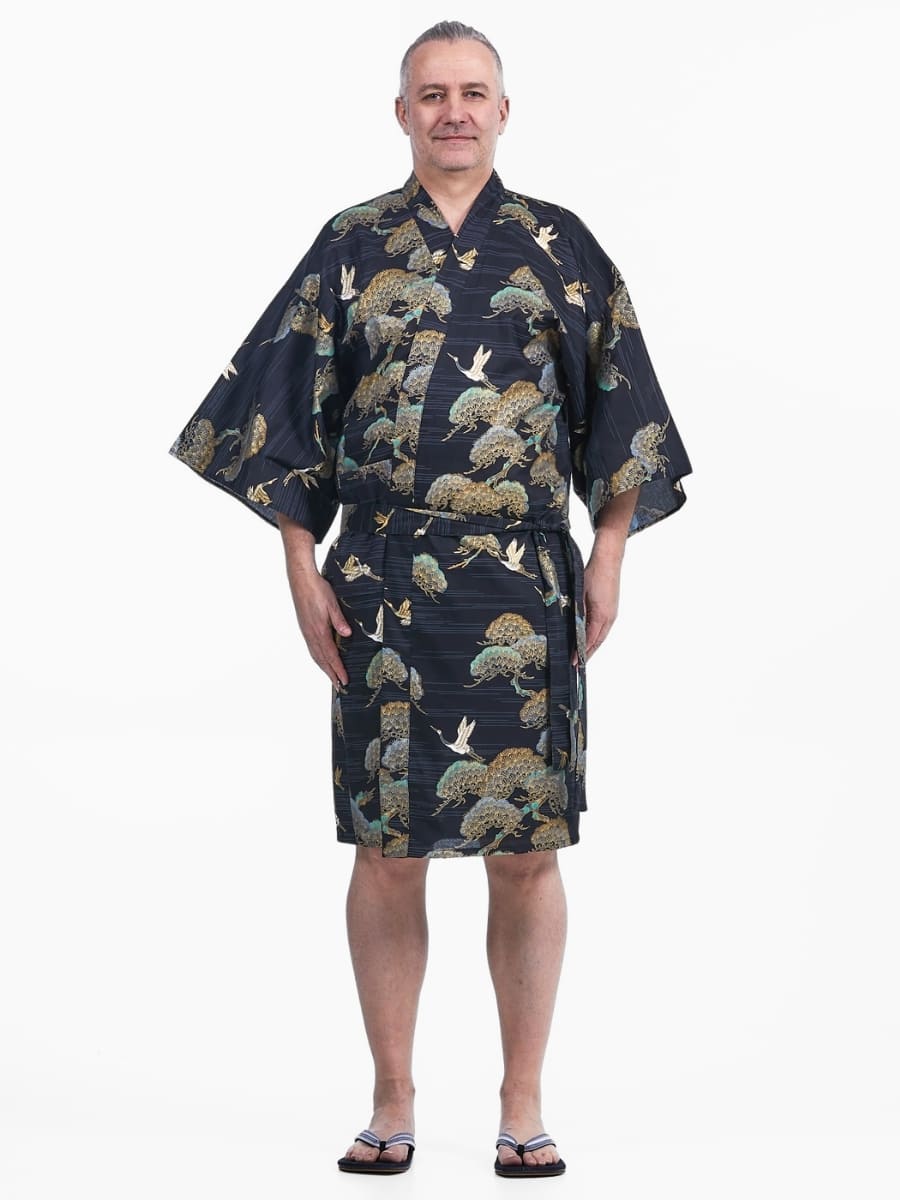 Men’s Happi Kimono – Crane & Pine One Size