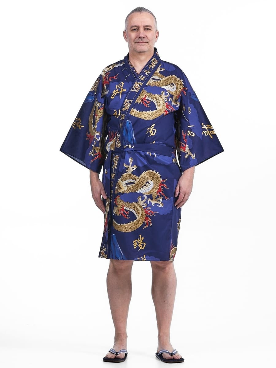 Men’s Happi Kimono – Dragon One Size
