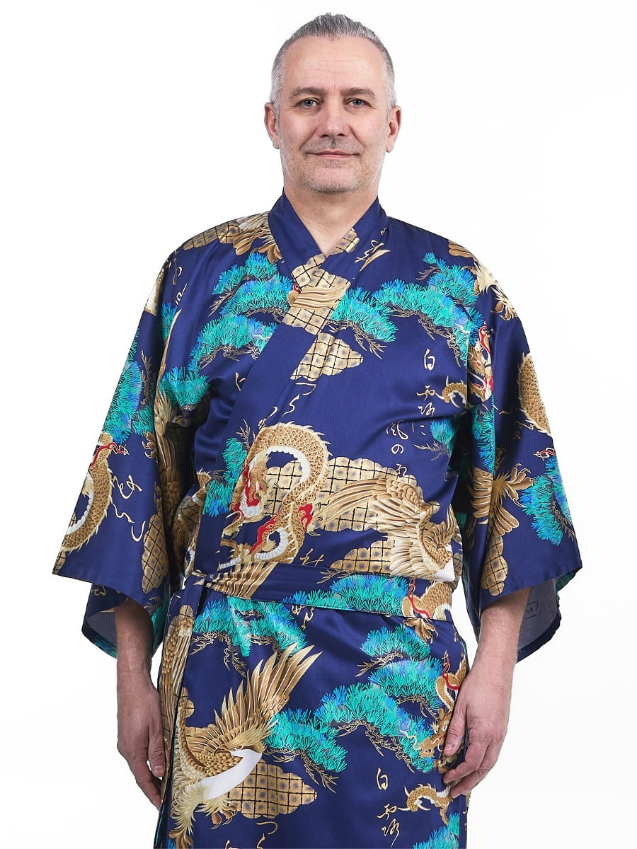 Men’s Japanese Kimono – Ryū & Washi One Size