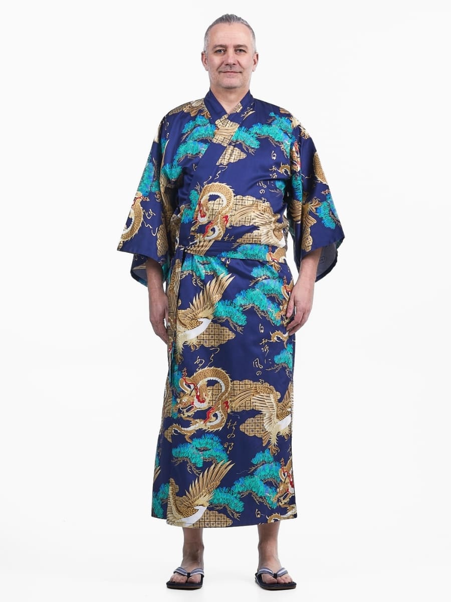 Men’s Japanese Kimono – Ryū & Washi One Size