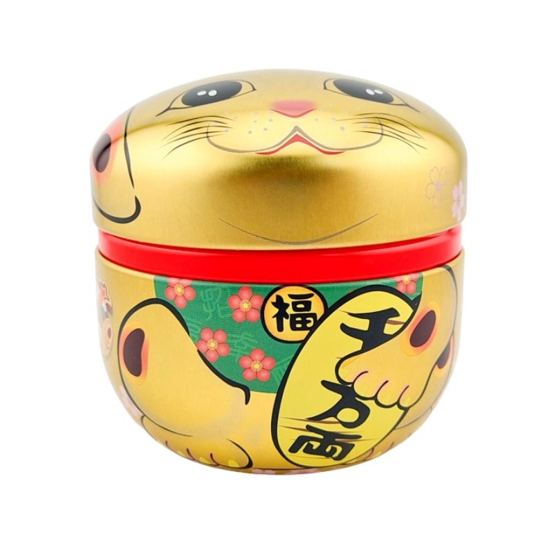 Metal Tea Box - Golden Maneki Neko