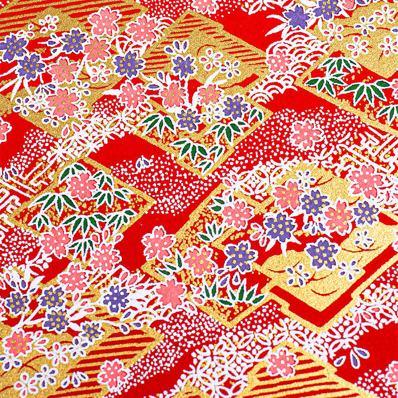 Mino Washi Goshuin Notebook - Red