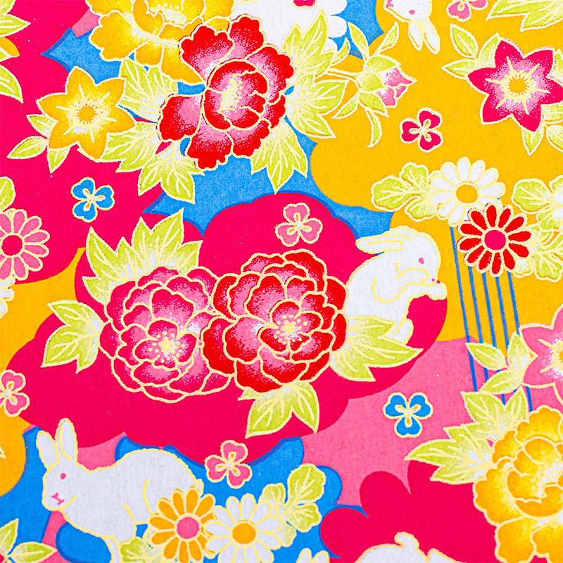 Mino Washi Goshuin Notebook - Usagi