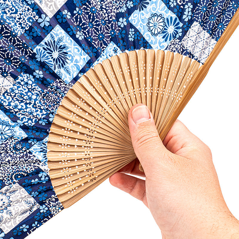 Mino Washi Japanese Fan - Indigo