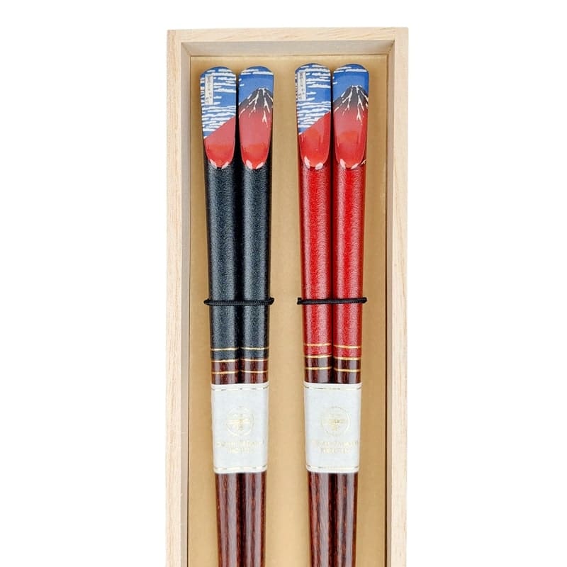 Mount Fuji Red Chopsticks Set