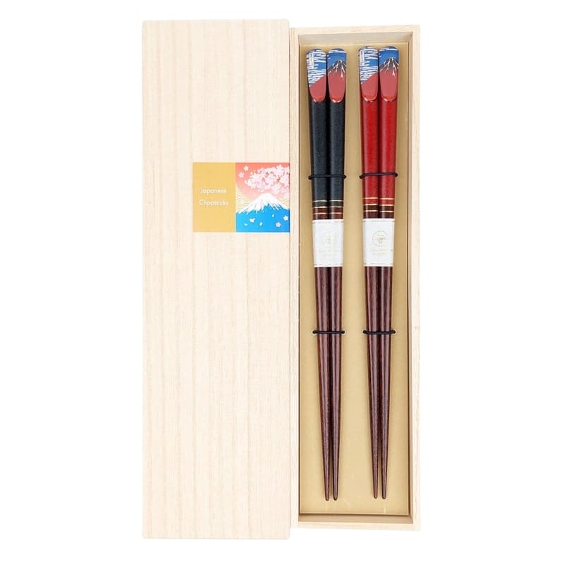 Mount Fuji Red Chopsticks Set