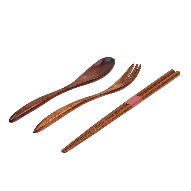 Natural Wooden Cutlery Set - Japan