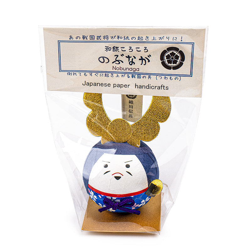 Okiagari Washi Paper Figurine - Oda Nobunaga