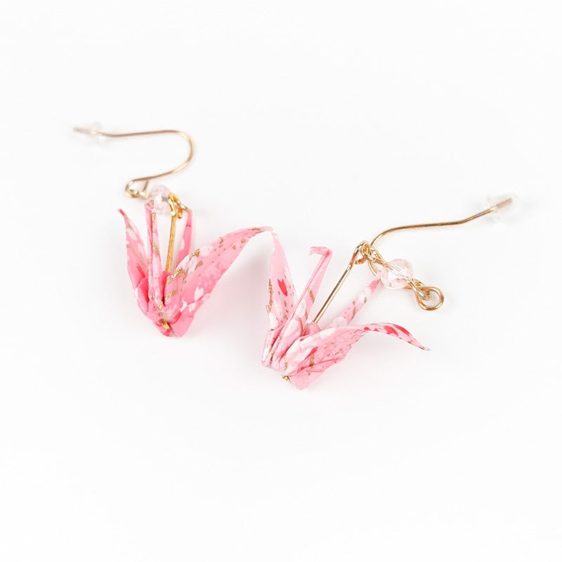 Origami Earrings - Pinku