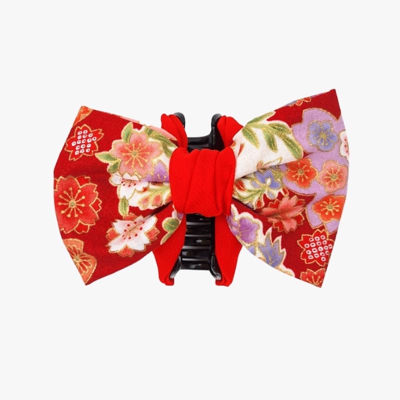 Japanese Hair Clip Red Bow