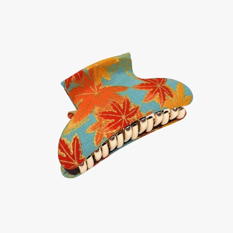 Japanese Hair Clip Momiji Fabric