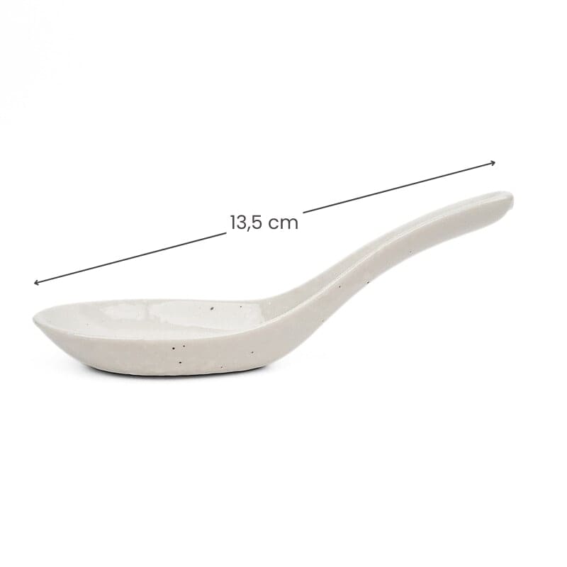Porcelain Ramen Spoon - Kohiki White
