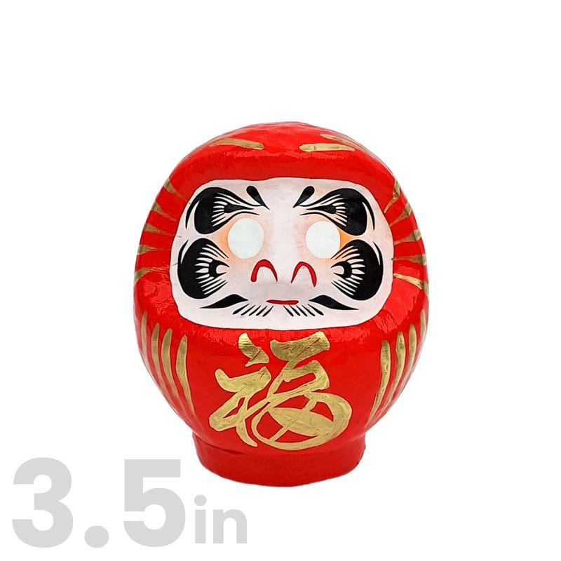 Red Japanese Daruma – 3.5” to 5.9” 3.5