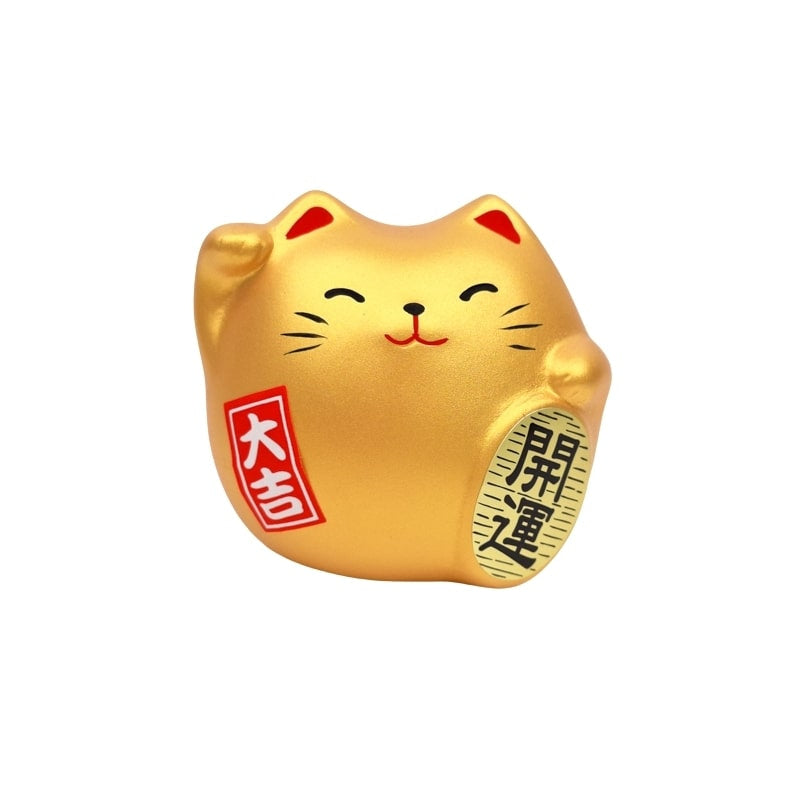 Round Maneki Neko - Gold