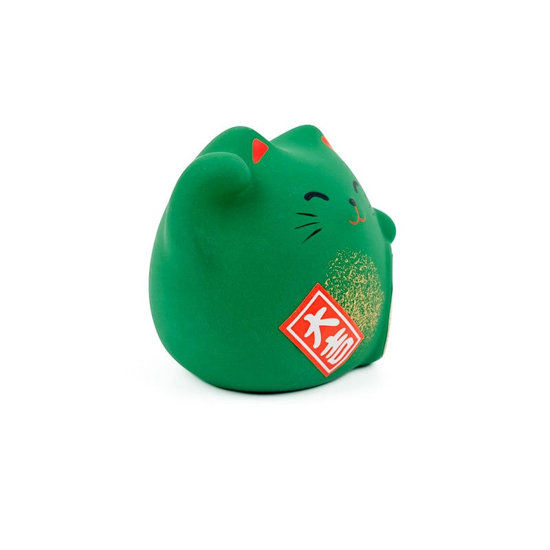 Round Maneki Neko - Green