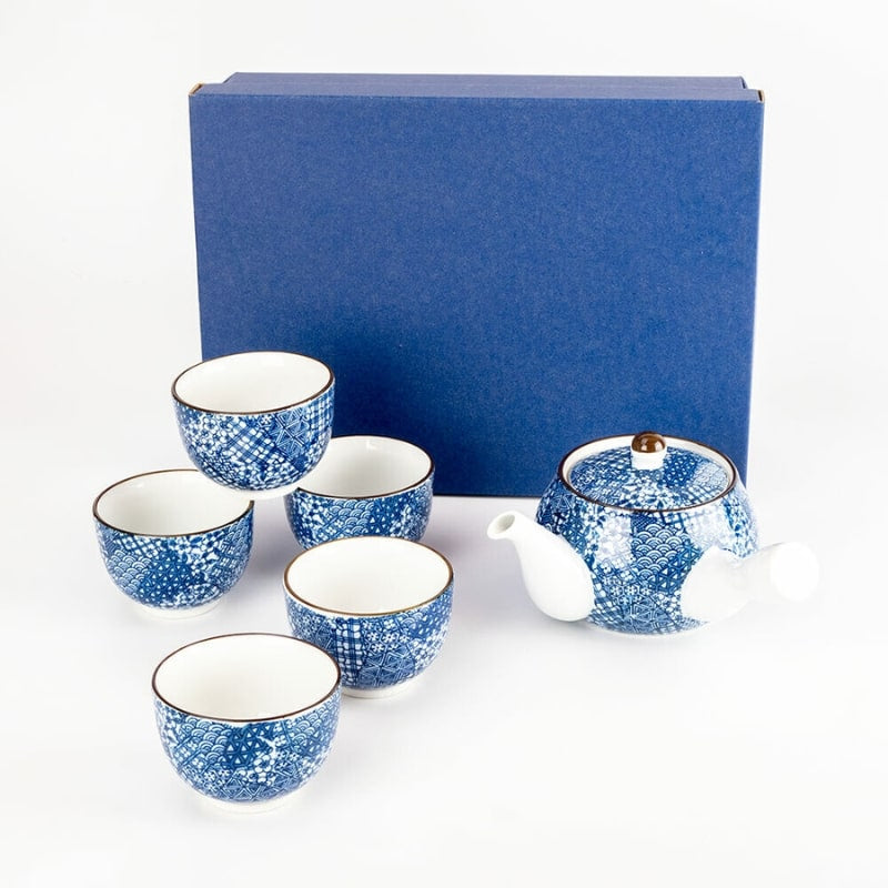 Kasuri Japanese Tea Set