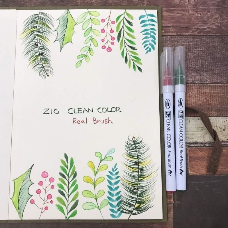 Set of 24 ZIG Extra-Fine Brush Pens