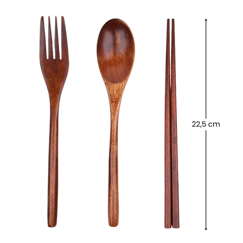Japanese Wooden Cutlery Set