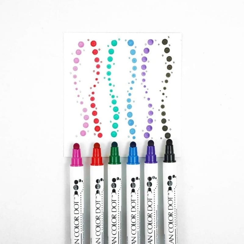 Set of 6 Dot Double-Point Felt Pens