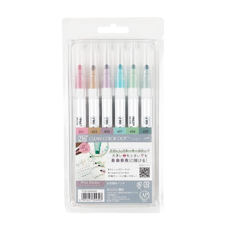 Set of 6 Dot Smoky highlighters