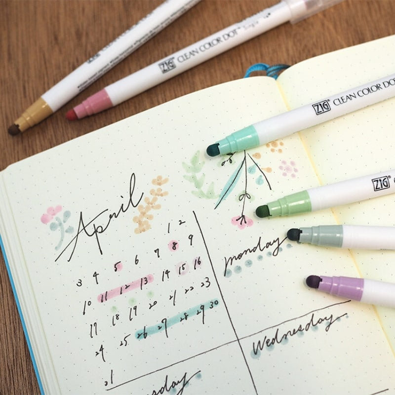 Set of 6 Dot Smoky highlighters