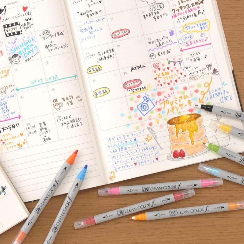 Set of 12 Double Point Felt Pens