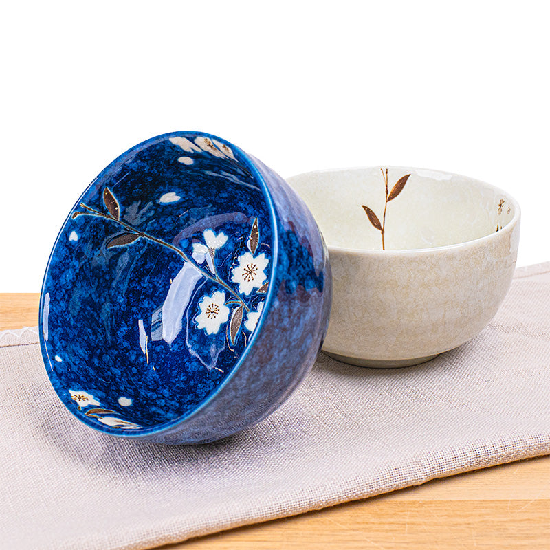 Set of 2 Small Japanese Bowls - Sakura