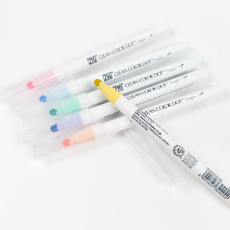 Set of 6 Dot Mild Highlighters
