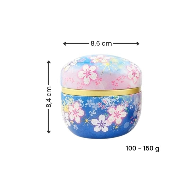 Set of Two Floral Metal Tea Caddies