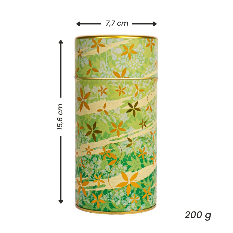 Set of Two Metal Tea Caddies - Floral Print