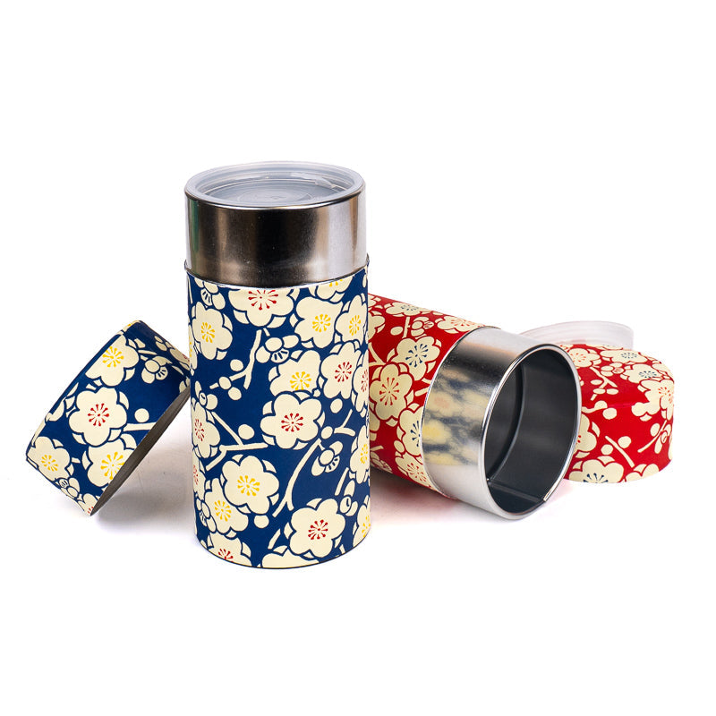 Set of Two Washi Paper Tea Caddies - Ume