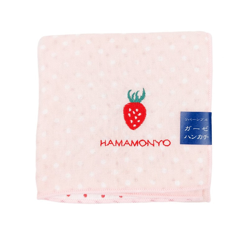 Small Japanese Hand Towel - Strawberry