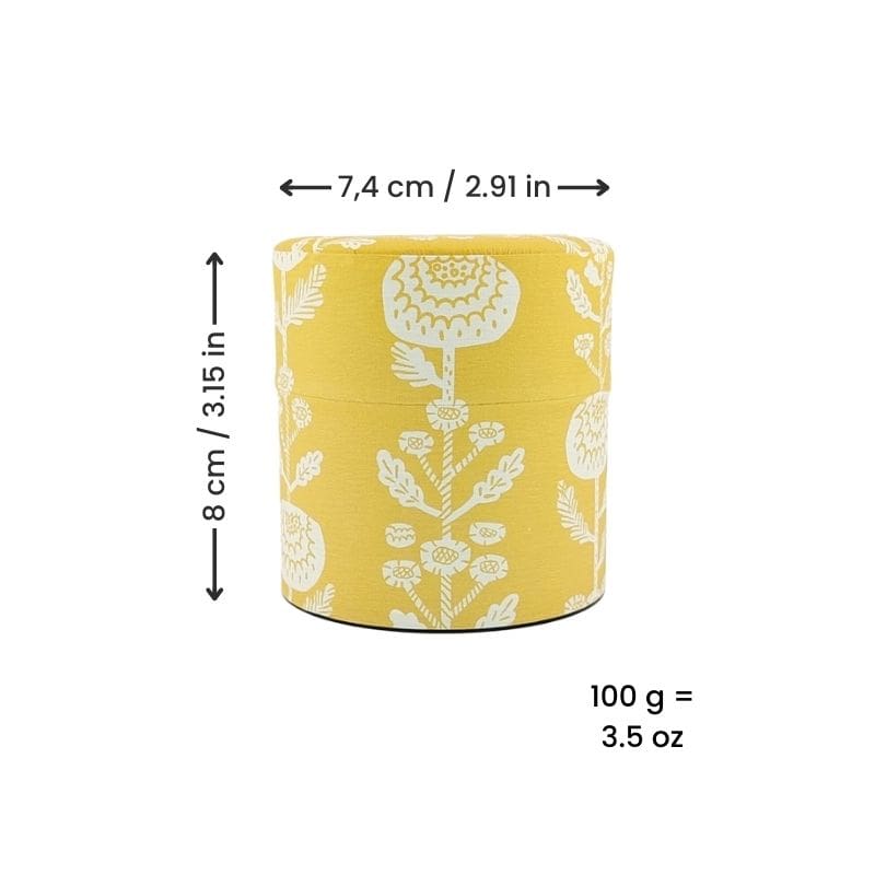 Small Tin Tea Caddy - Kiku