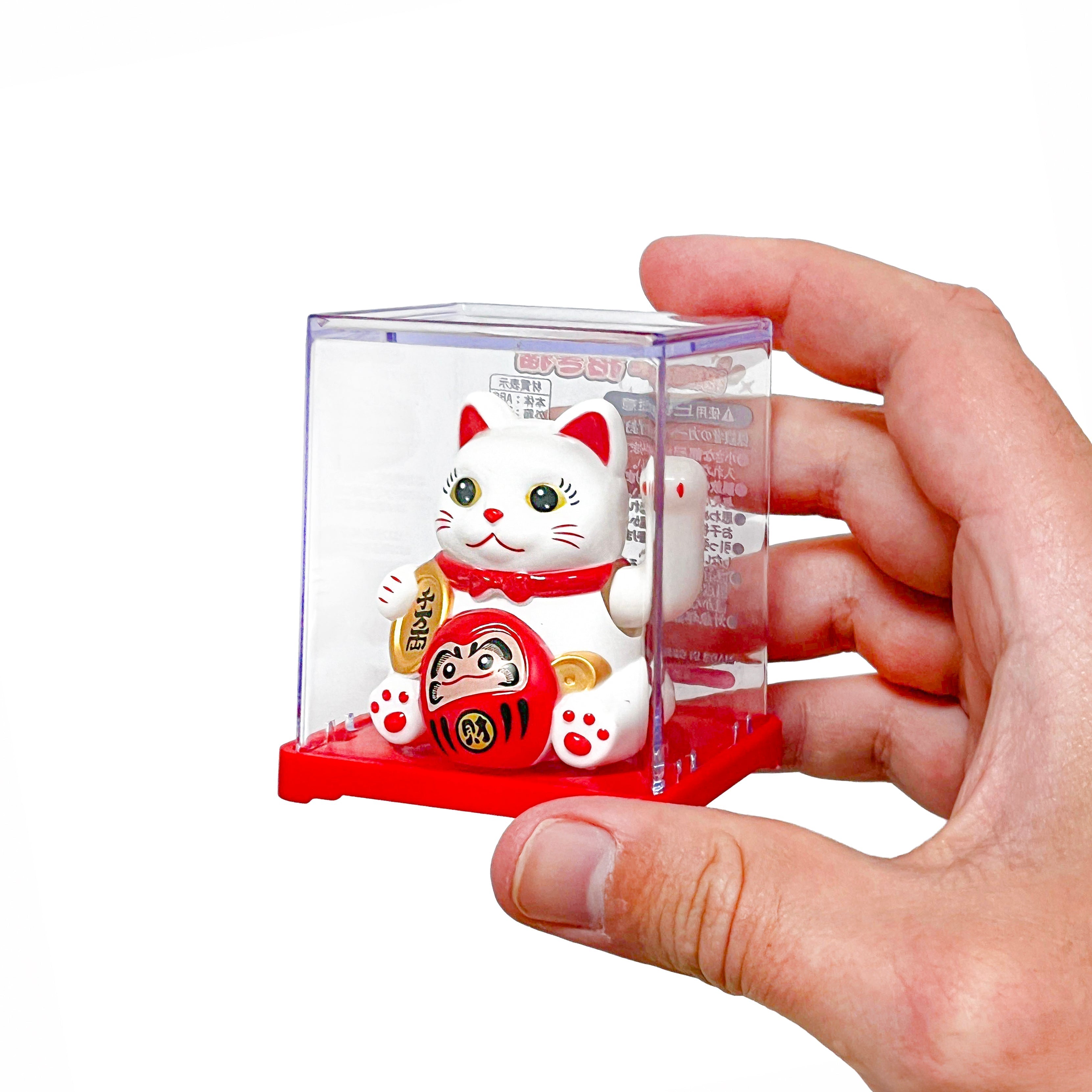 Solar Articulated Maneki Neko Cat - Daruma
