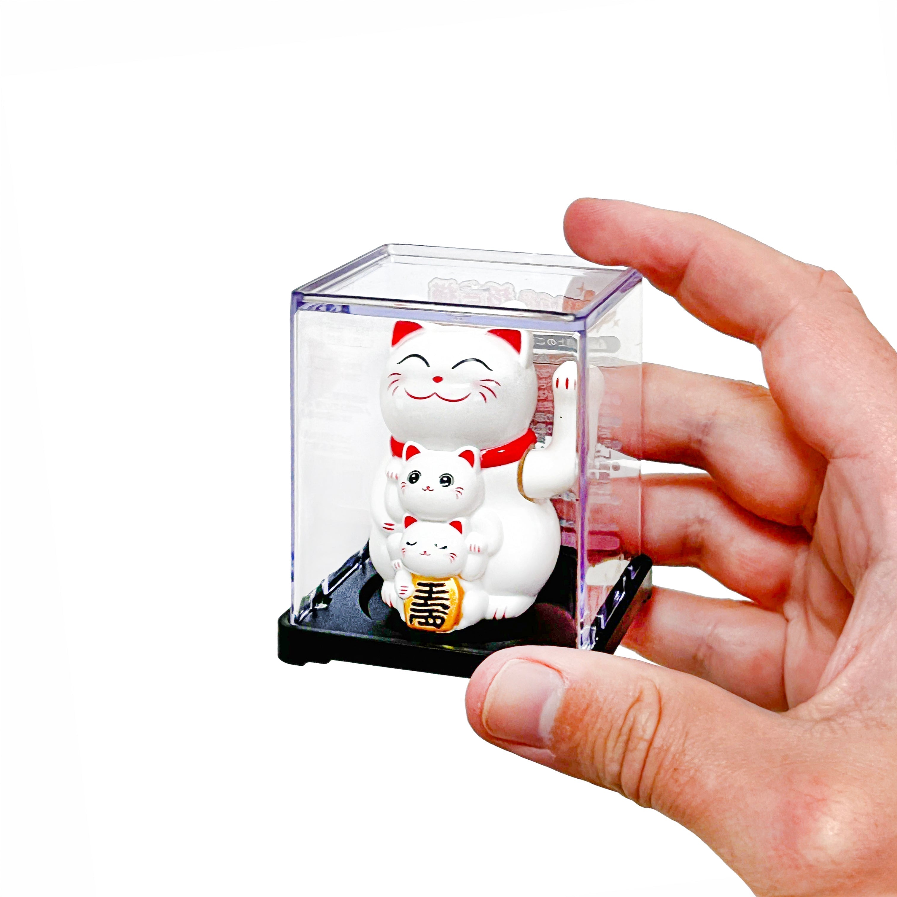 Solar Articulated Maneki Neko Cat - Family