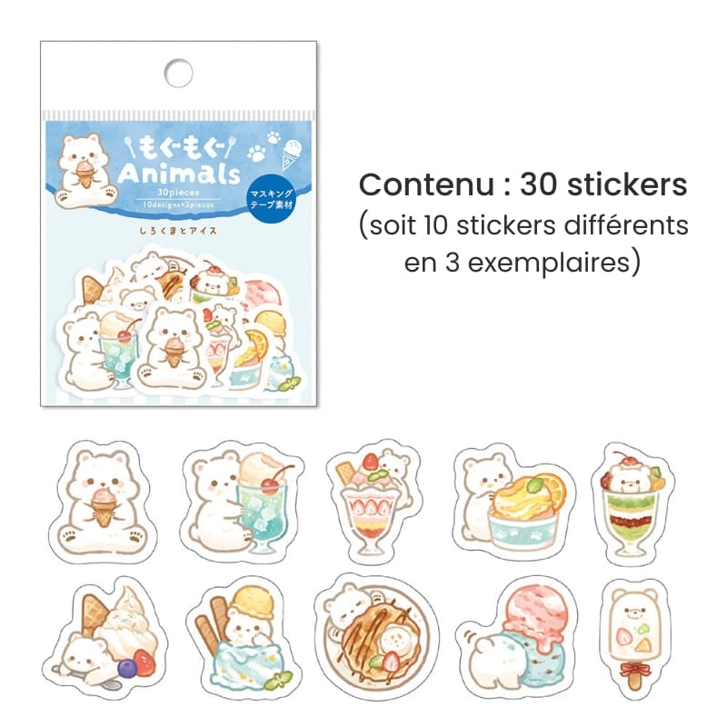 Flake Kawaii Bear stickers