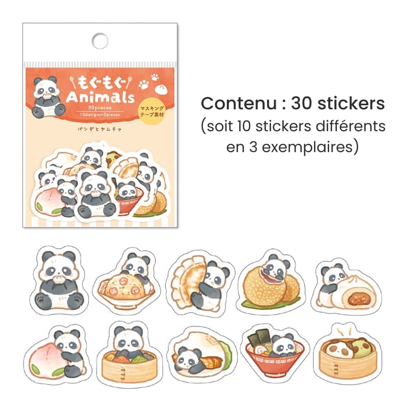 Flake Kawaii Panda stickers