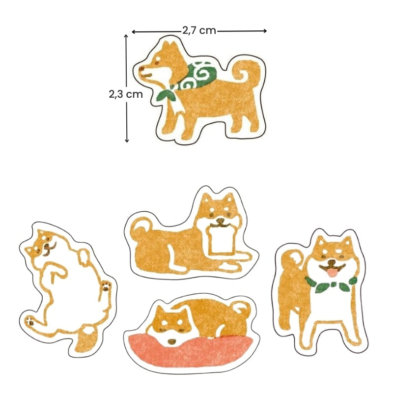 Japanese stickers Shiba dog
