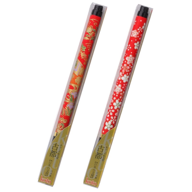 Koto Brush Paper Handle Washi Red