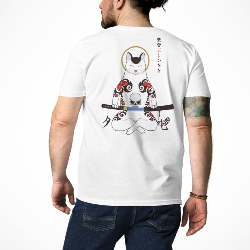 Japanese Samurai Cat T-shirt