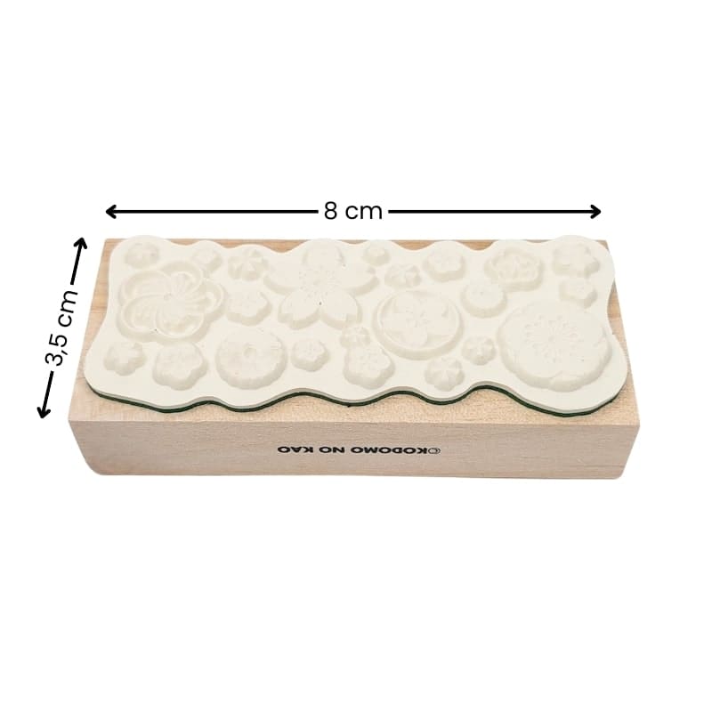 Wooden Stamp Japanese Flowers