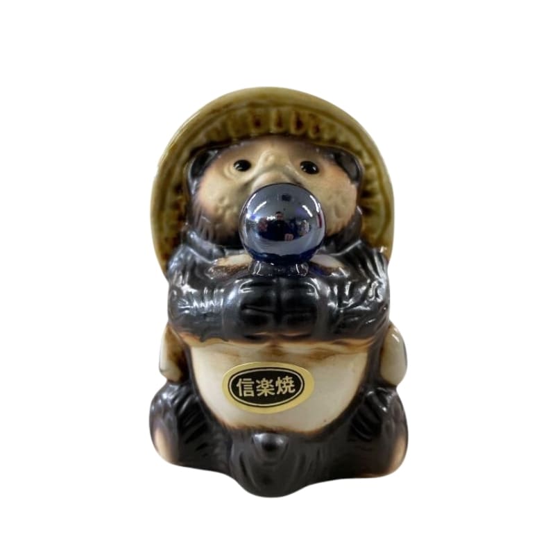 Tanuki Figurine - Blue Pearl