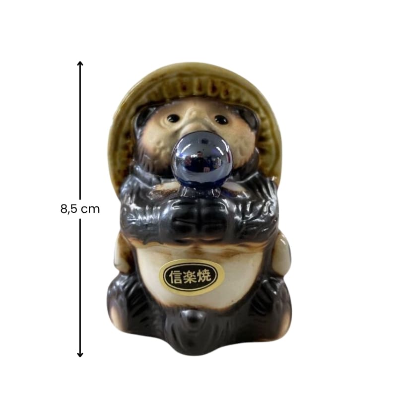 Tanuki Figurine - Blue Pearl