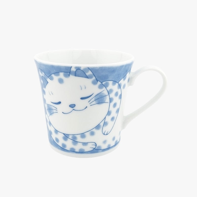 Japanese mug Cat with dots