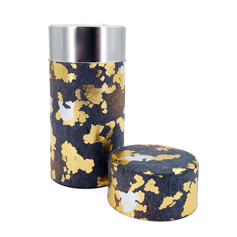 Tea Caddy - Gold Leaf