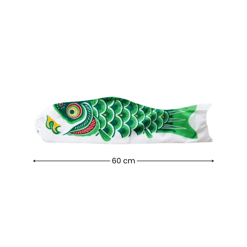Traditional Japanese Koinobori – Green – 23.6