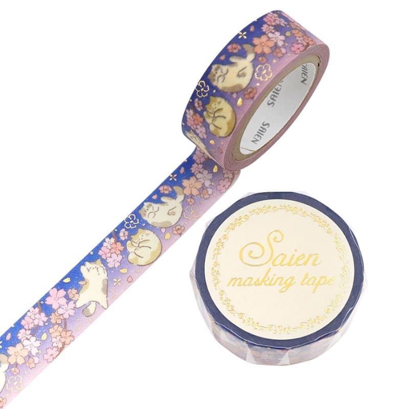 Japanese Washi Tape Sakura Cat