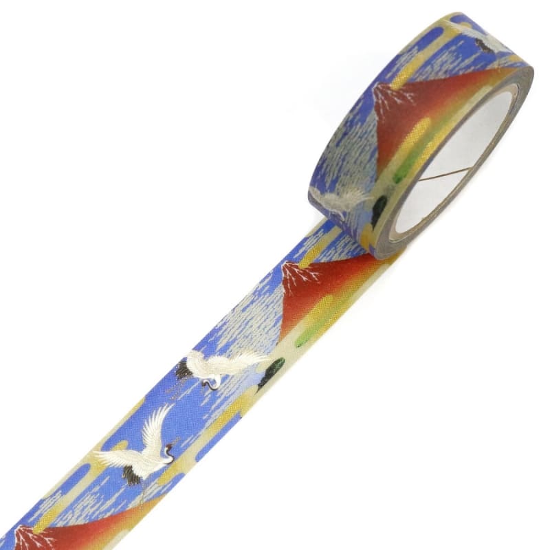 Japanese Washi Tape Fuji Red and Crane