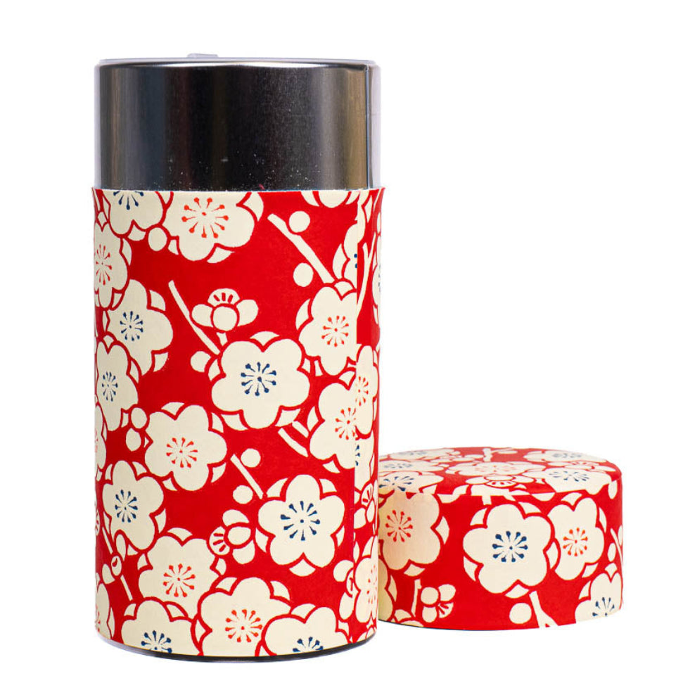 Washi Tea Caddy - Ume Red